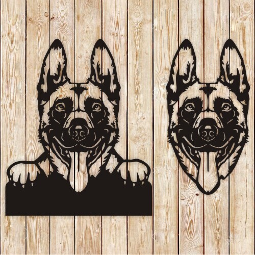 German Shepherd Dog Bowl Name Cutting file