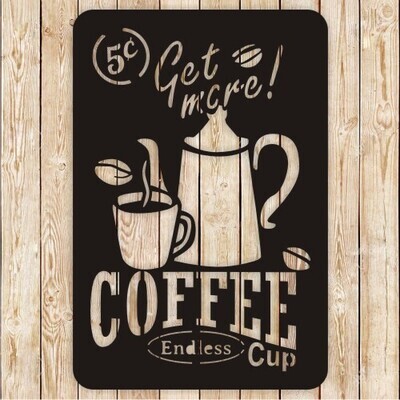 Vintage Coffee Sign cutting file
