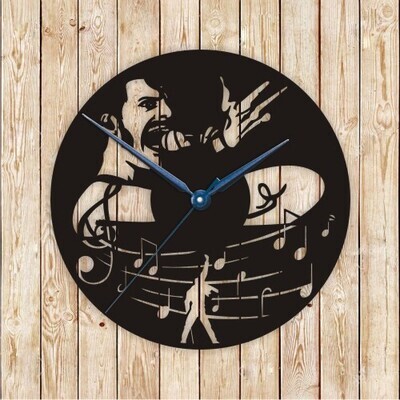 Queen Freddy Mercury Clock Vector Cutting File