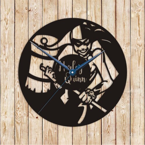 Harley Quinn Clock Vector Cutting File