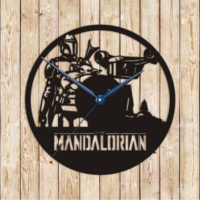 Mandalorian Clock Vector Cutting File