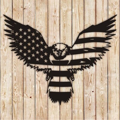 Liberty Eagle American Flag Cutting File