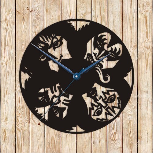 Kiss Clock Vector Cutting File