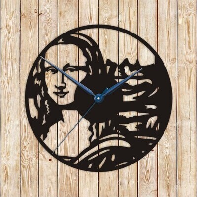 Mona Lisa Clock Vector Cutting File