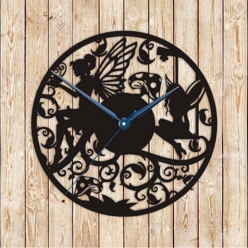 Fairies Clock Vector Cutting File