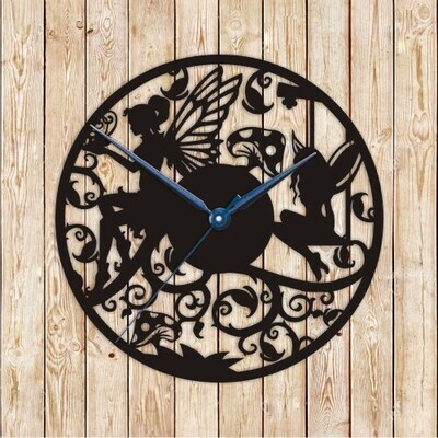Fairies Clock Vector Cutting File