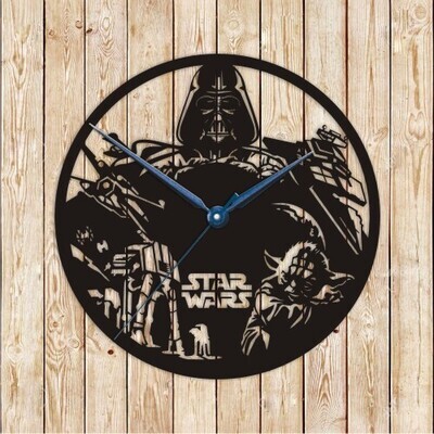 Star Wars Clock Vector Cutting File