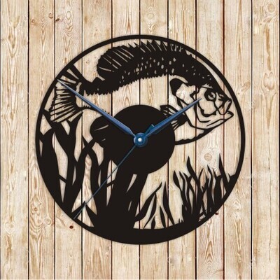Crappie Fish Clock Vector Cutting File