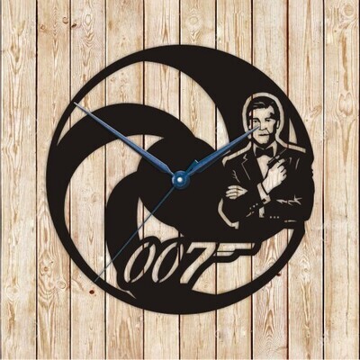 Agent 007 Clock Vector Cutting File
