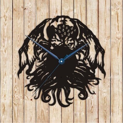 Cthulhu Clock Vector Cutting File