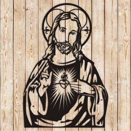 Jesus Sacred Heart cutting file