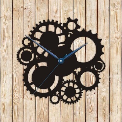Gears Clock Vector Cutting File