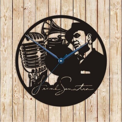 Frank Sinatra Clock Vector Cutting File