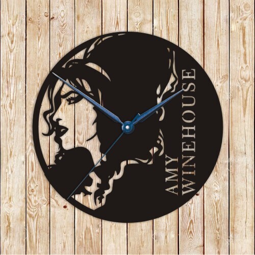 Amy Winehouse Clock Vector Cutting File