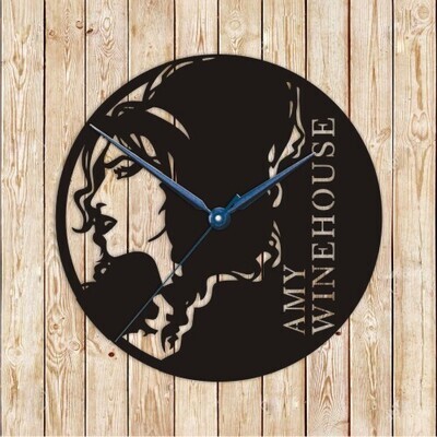 Amy Winehouse Clock Vector Cutting File