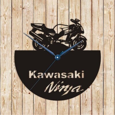 Kawasaki Ninja Clock Vector Cutting File