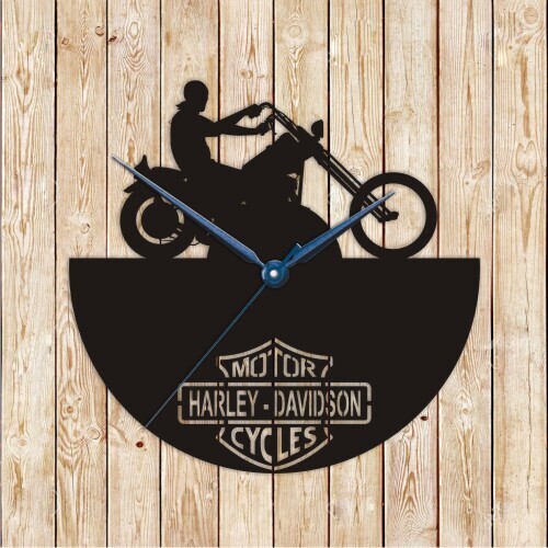 Motorcycle Harley-Davidson Clock Vector Cutting File