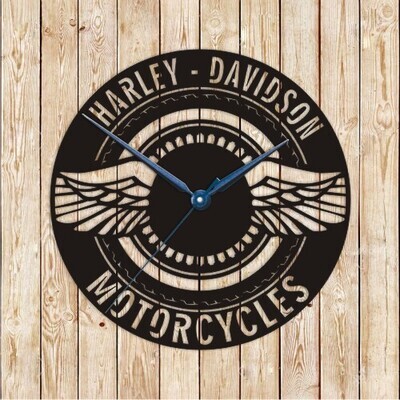 Harley-Davidson Wings Clock Vector Cutting File