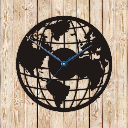 World Clock Vector Cutting File