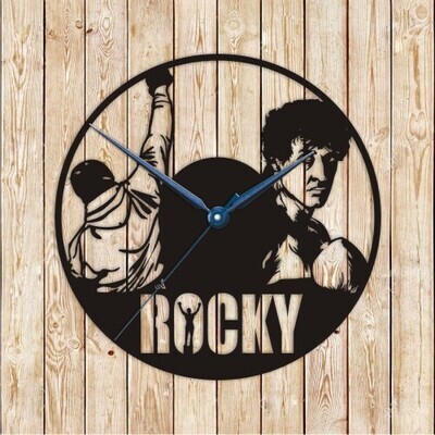 Rocky Balboa Clock Vector Cutting File