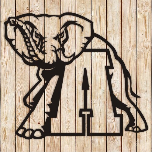 College Alabama Elephant Cutting File