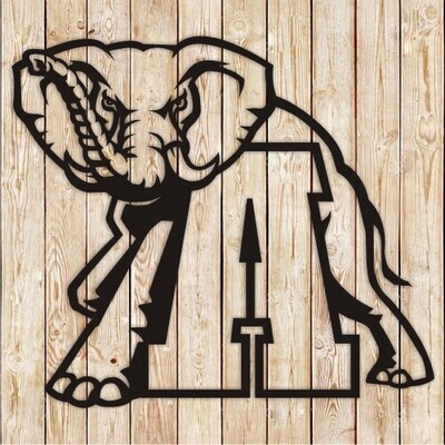 College Alabama Elephant Cutting File