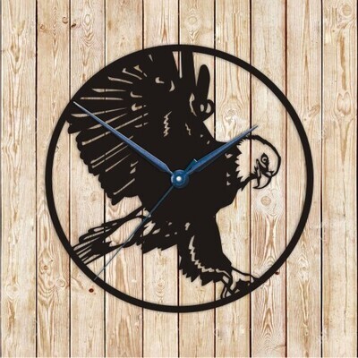 Eagle Clock Vector Cutting File