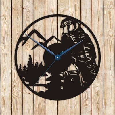 Kestrel Clock Vector Cutting File