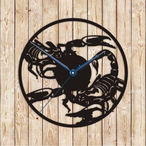 Scorpions Clock Vector Cutting File