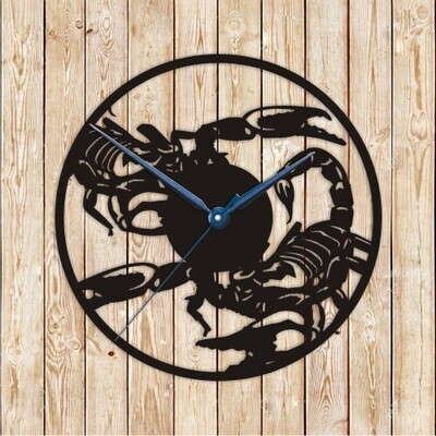 Scorpions Clock Vector Cutting File