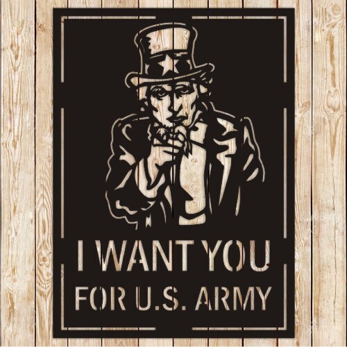 Uncle Sam Sign cutting file