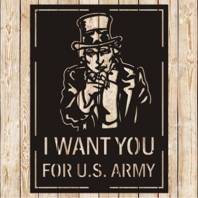 Uncle Sam Sign cutting file