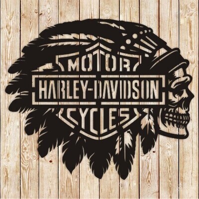 Harley-Davidson Indian Skull Cutting File