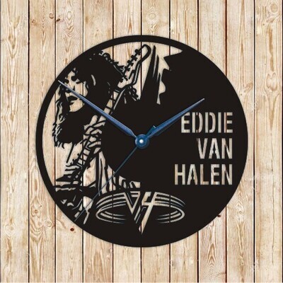 Eddie Van Halen Clock Vector Cutting File
