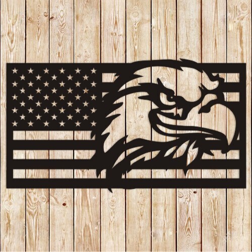 Eagle Head American Flag cutting file