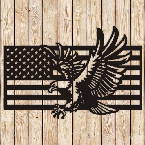 Eagle American Flag cutting file