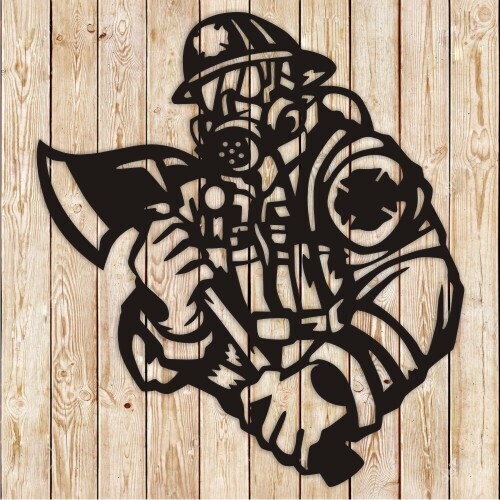 Masked Fireman cutting file