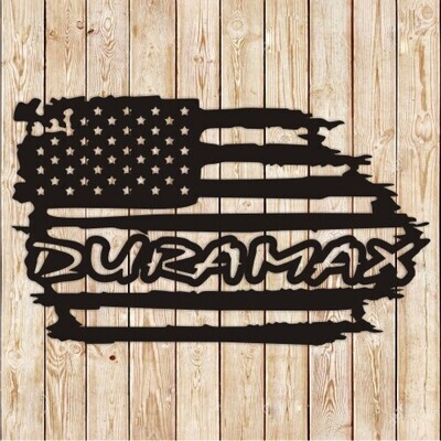 Power Stroke Duramax American Flag Cutting File