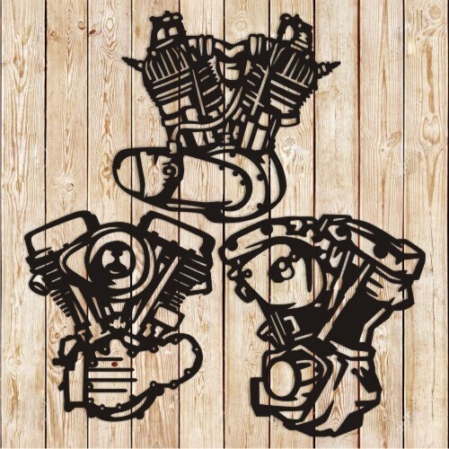 Old Harley-Davidson Engine Lot Cutting File