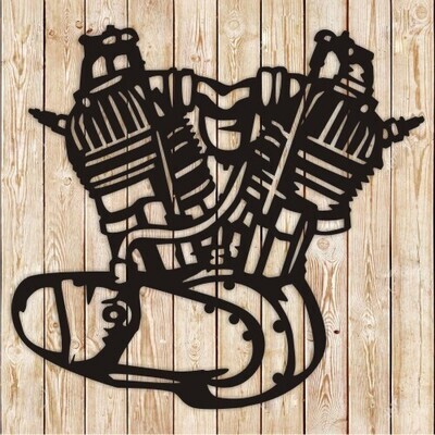 Old Harley-Davidson Engine Cutting File