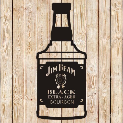 Jim Beam Whiskey Bottle cutting file