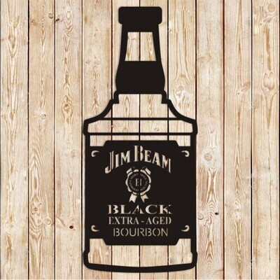 Jim Beam Whiskey Bottle cutting file