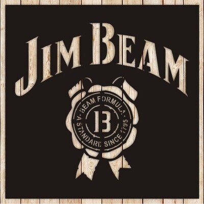 Jim Beam Whiskey Sign cutting file