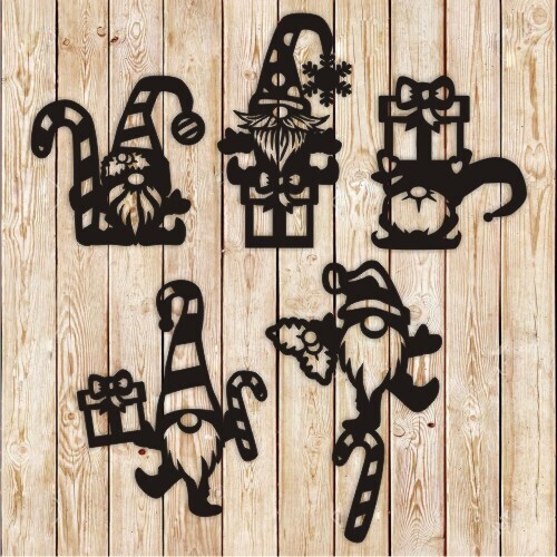 Christmas Gnomes lot Vector Cutting File