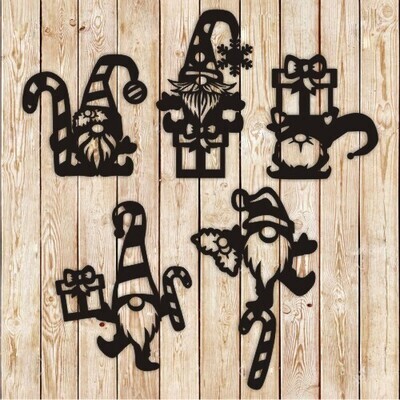 Christmas Gnomes lot Vector Cutting File