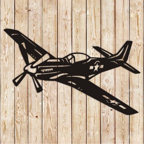 Plane P-51 Mustang Vector Cutting File