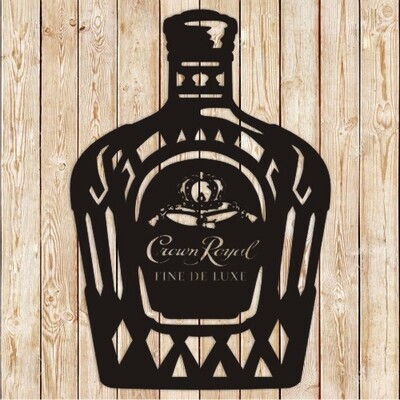 Crown Royal Whisky Bottle Vector Cutting File