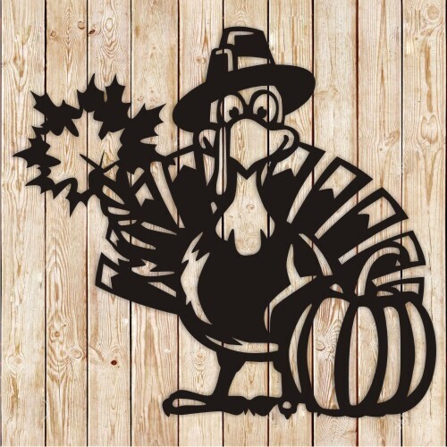 Thanksgiving Cartoon Turkey Vector Cutting File