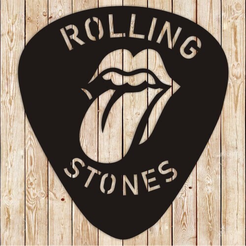 Rolling Stones Guitar Pick Vector Cutting File