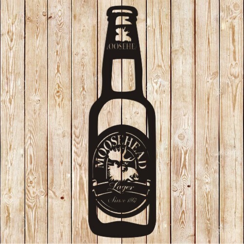 Moosehead Beer Bottle Vector Cutting File